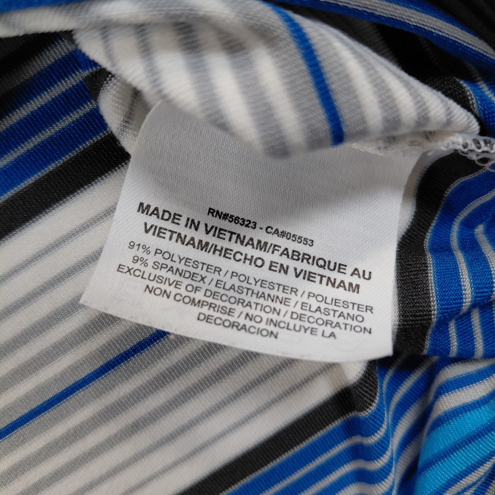 Nike‎ Golf Tour Performance Dri-Fit Mens Large Blue Striped Short Sleeve Polo - Picture 11 of 13